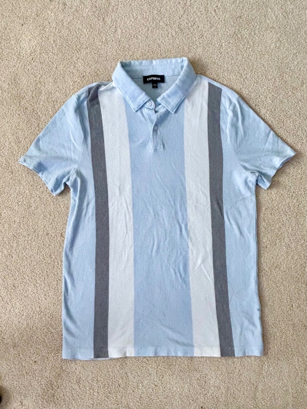 Express striped polo shirt men's M
